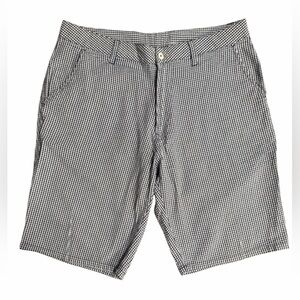 Aqua Blue and White Checkered shorts